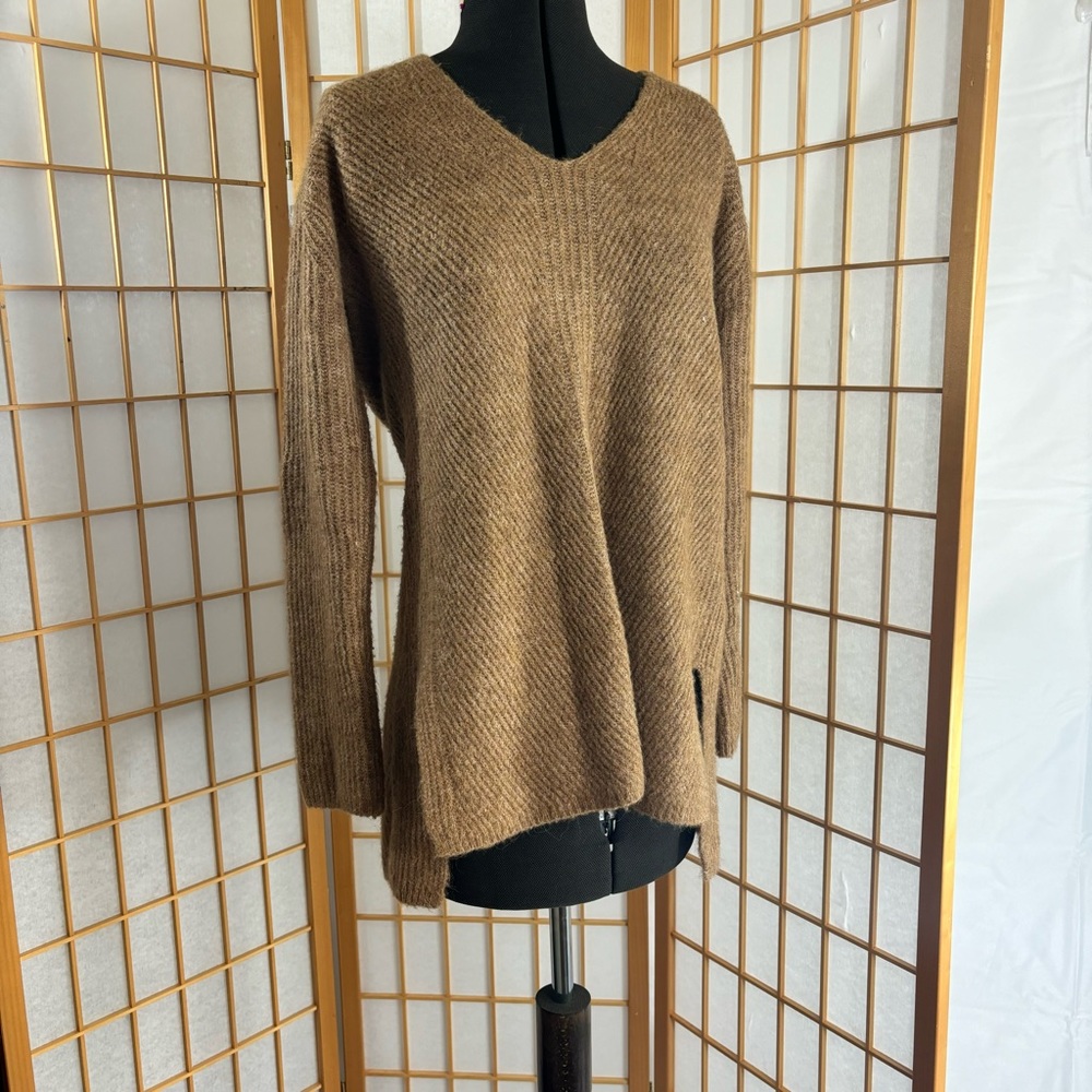 J. Crew Point Sur, Camel Sweater Button Back Sweater, Sz. Small